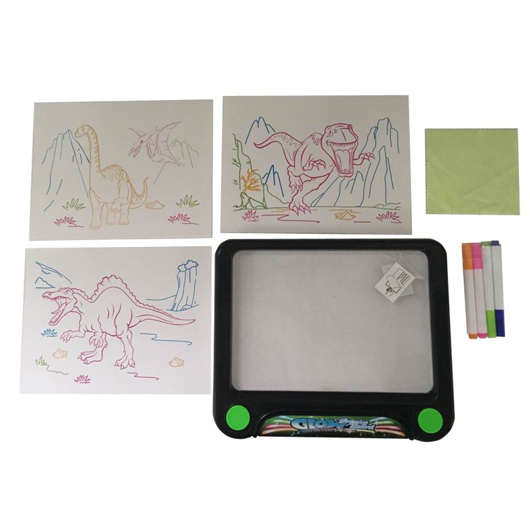 Μαγικός Φωτεινός Πίνακας Ζωγραφικής - Boo Games Glow Drawing Board με 3 Σχέδια Δεινόσαυροι 